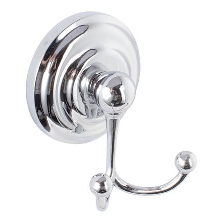 Sure-Loc Hardware Sure-Loc Hardware Boulder Robe Hook, with double hook, Polished Chrome BL-RH2 26